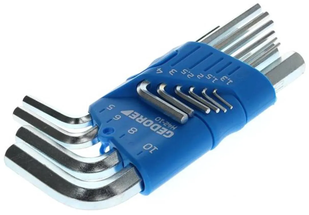 Gedore H 42-10 Inbussleutelset 10-delig - 1,3-10mm - Blauw