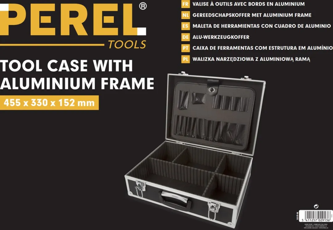 Perel Gereedschapskoffer 1819-N - Aluminium 455x330x152mm - 3-delig
