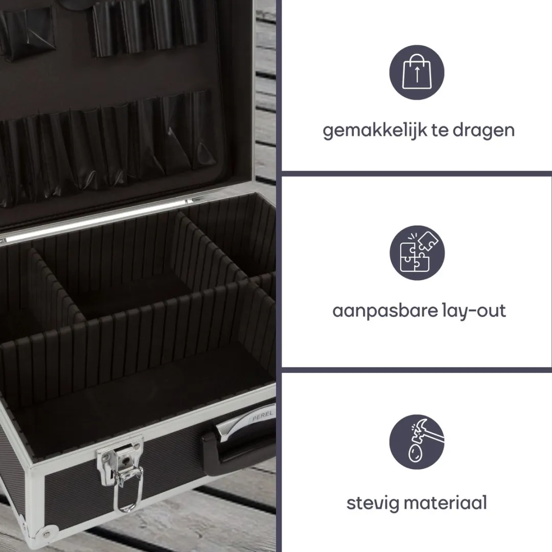 Perel Gereedschapskoffer 1819-N - Aluminium 455x330x152mm - 3-delig