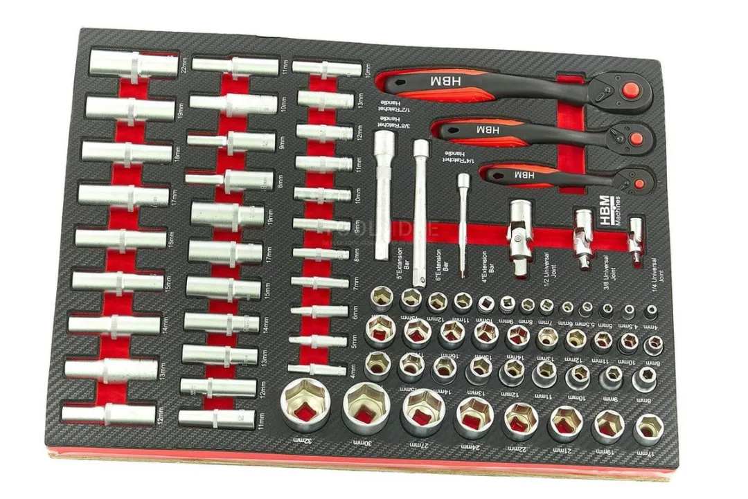 HBM 262-delig Premium Gereedschapset - Rood