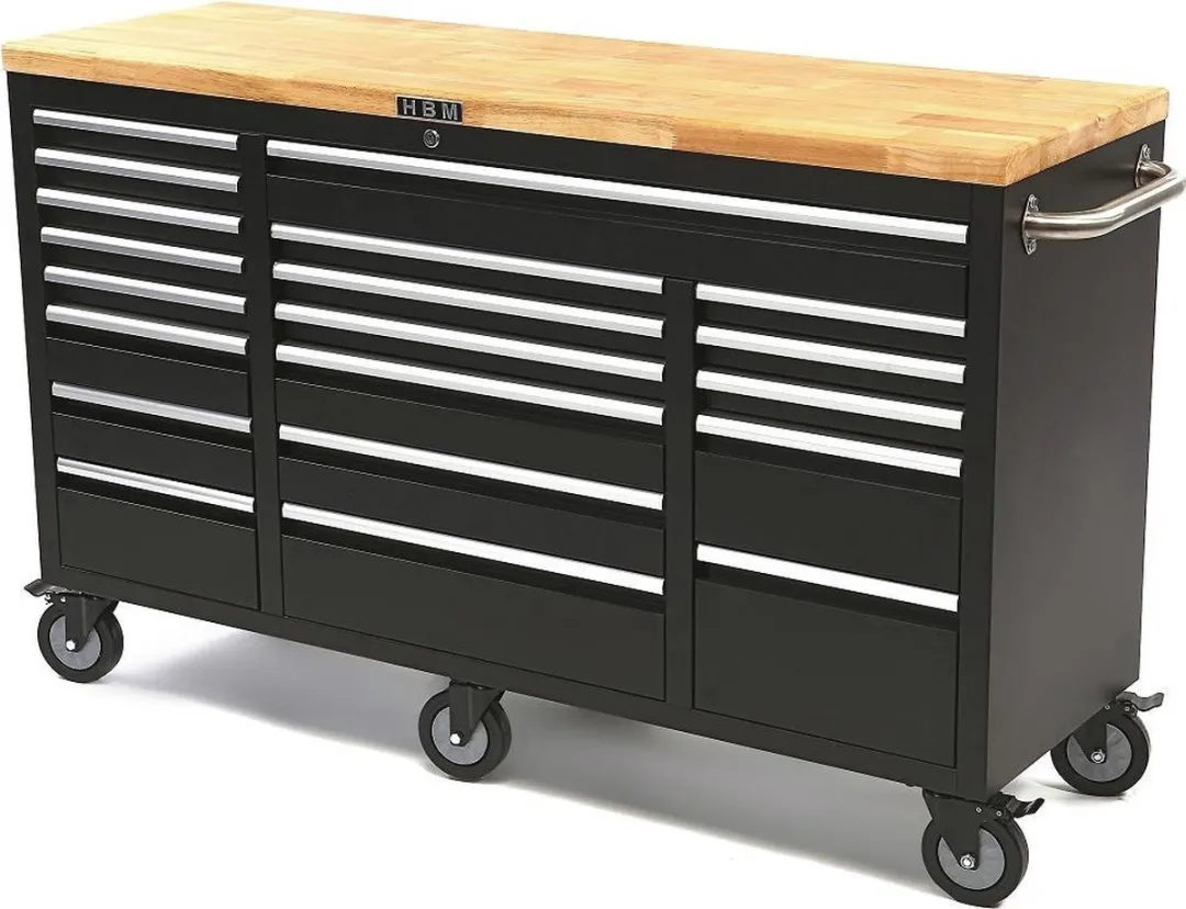 HBM 20 Laden Gereedschapswagen - Houten Werkblad