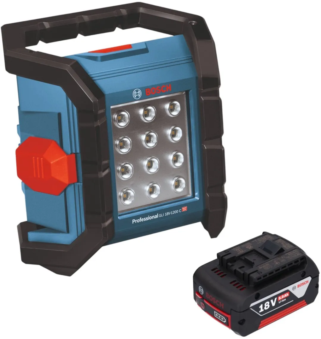 Bosch Professional GLI 18V-1200 C Lamp Solo - Blauw/Zwart - afbeelding 2 van 6