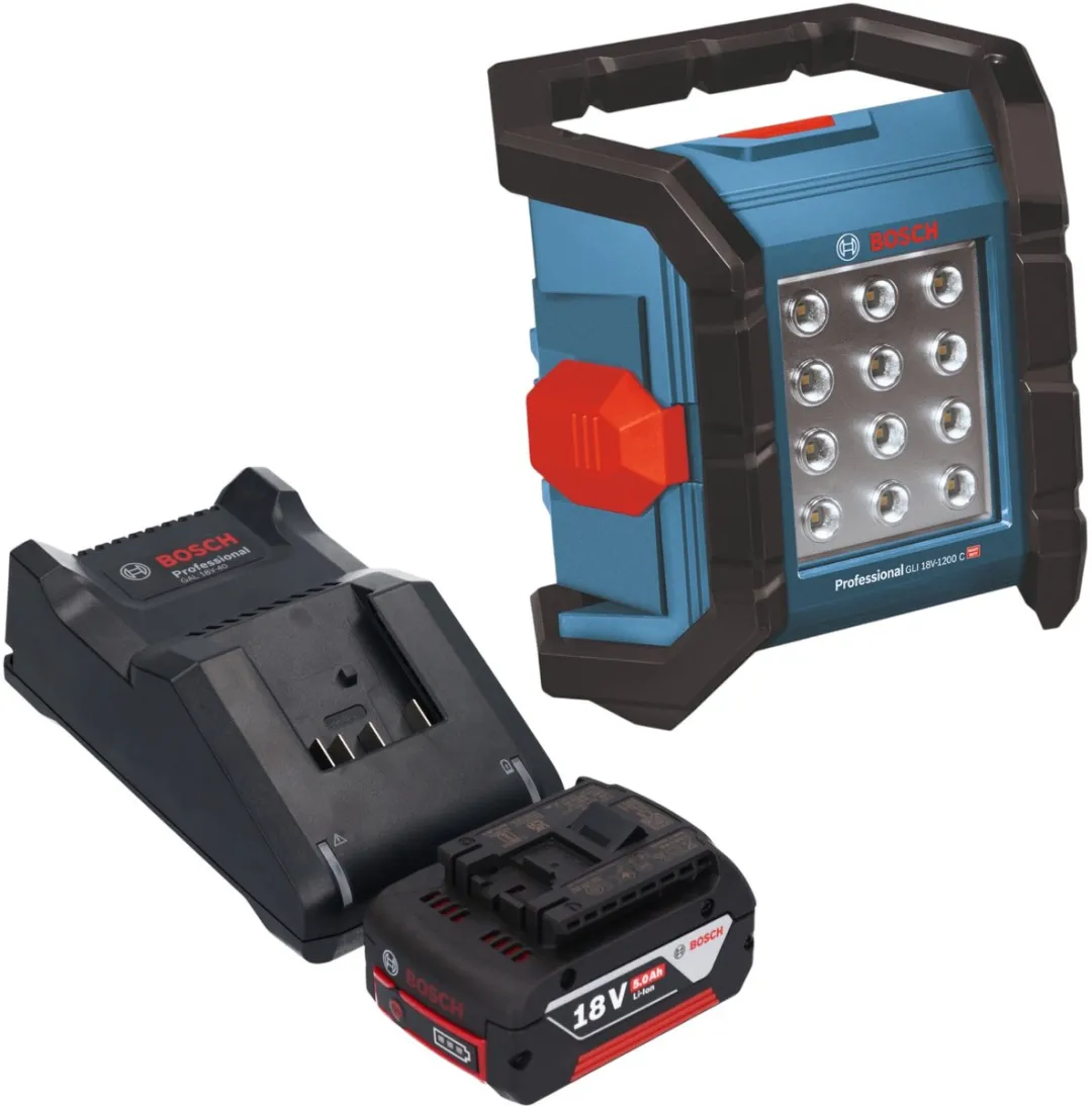 Bosch Professional GLI 18V-1200 C Lamp Solo - Blauw/Zwart - afbeelding 5 van 6