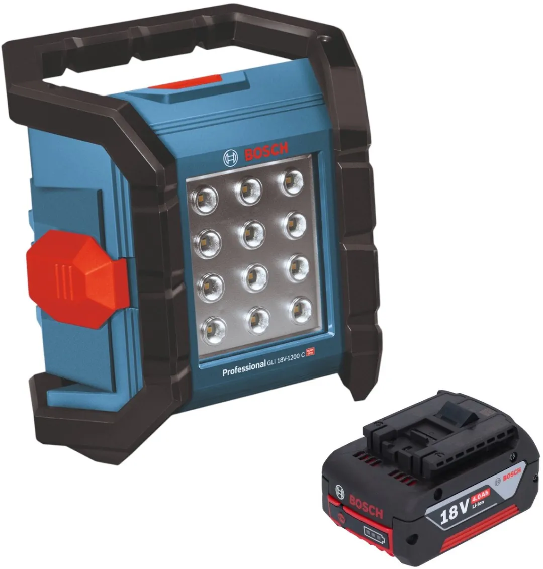 Bosch Professional GLI 18V-1200 C Lamp Solo - Blauw/Zwart - afbeelding 4 van 6