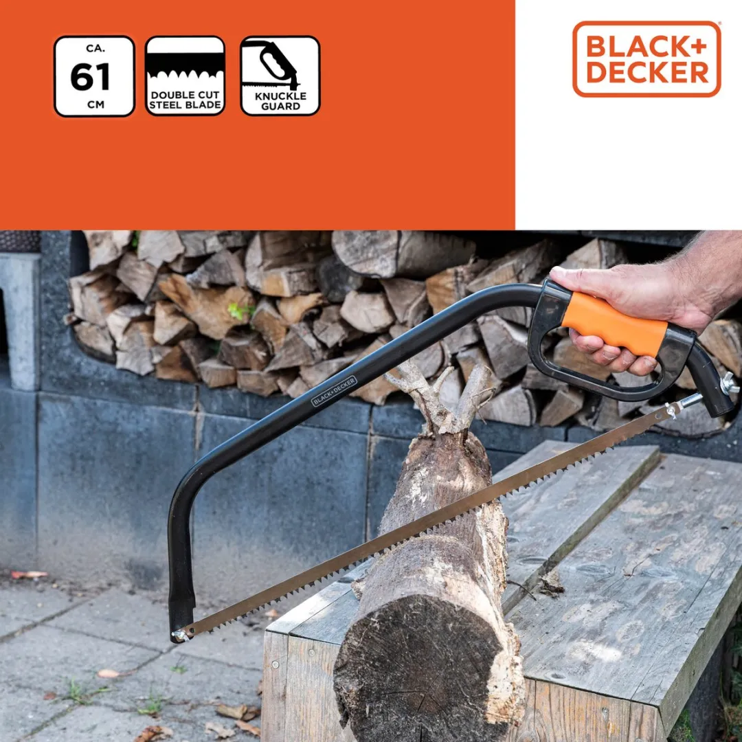 BLACK+DECKER Beugelzaag 61cm - Zacht Handvat - Staal - Zwart/Oranje