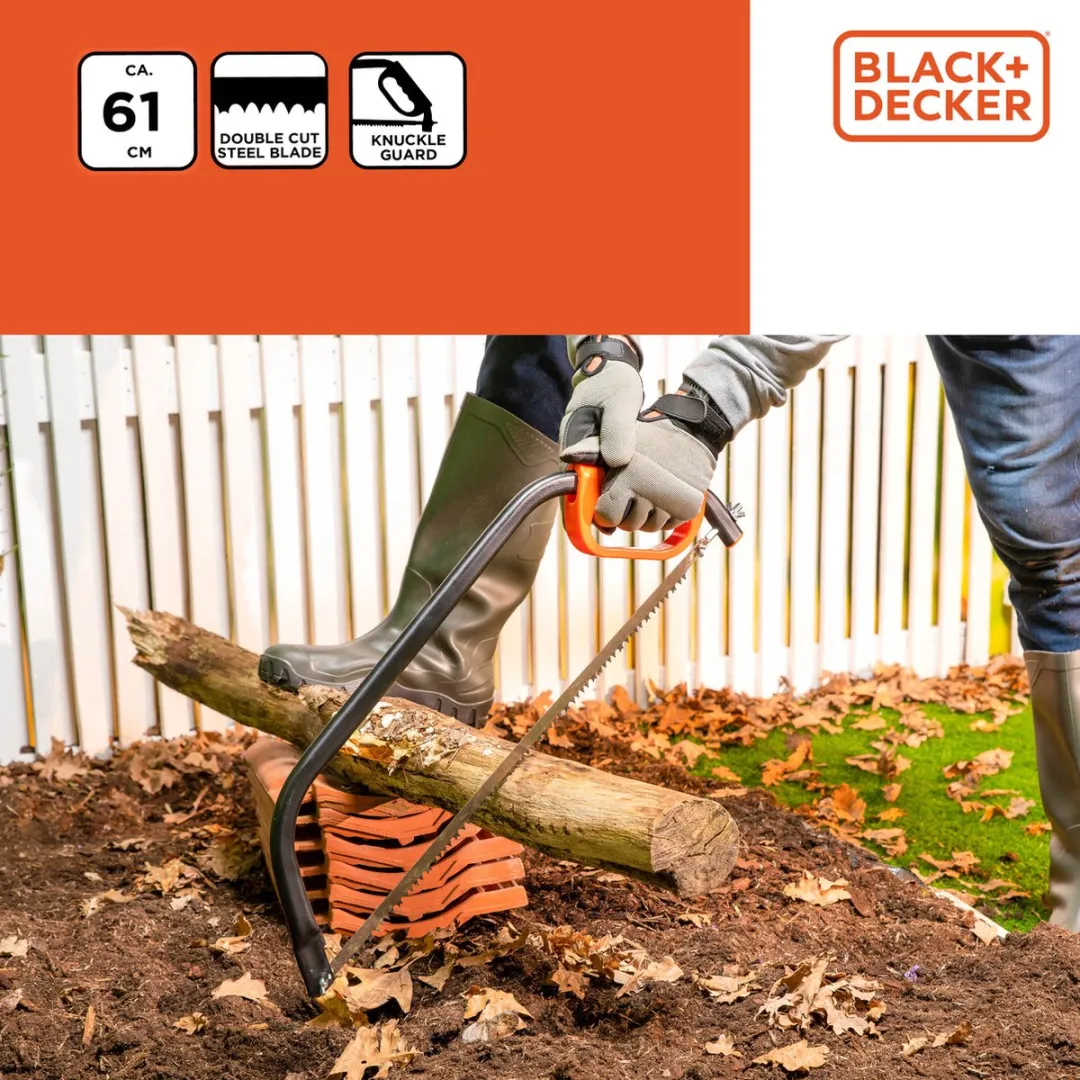 BLACK+DECKER Beugelzaag 61cm - Zacht Handvat - Staal - Zwart/Oranje