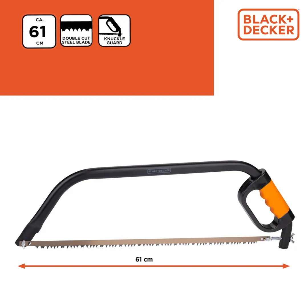 BLACK+DECKER Beugelzaag 61cm - Zacht Handvat - Staal - Zwart/Oranje - afbeelding 6 van 6