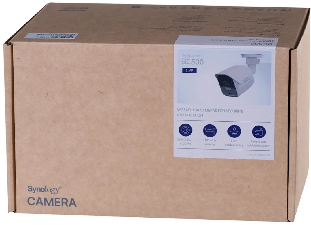 Synology BC500 Netwerkcamera 5MP - IP67 - PoE - Zwart/Wit