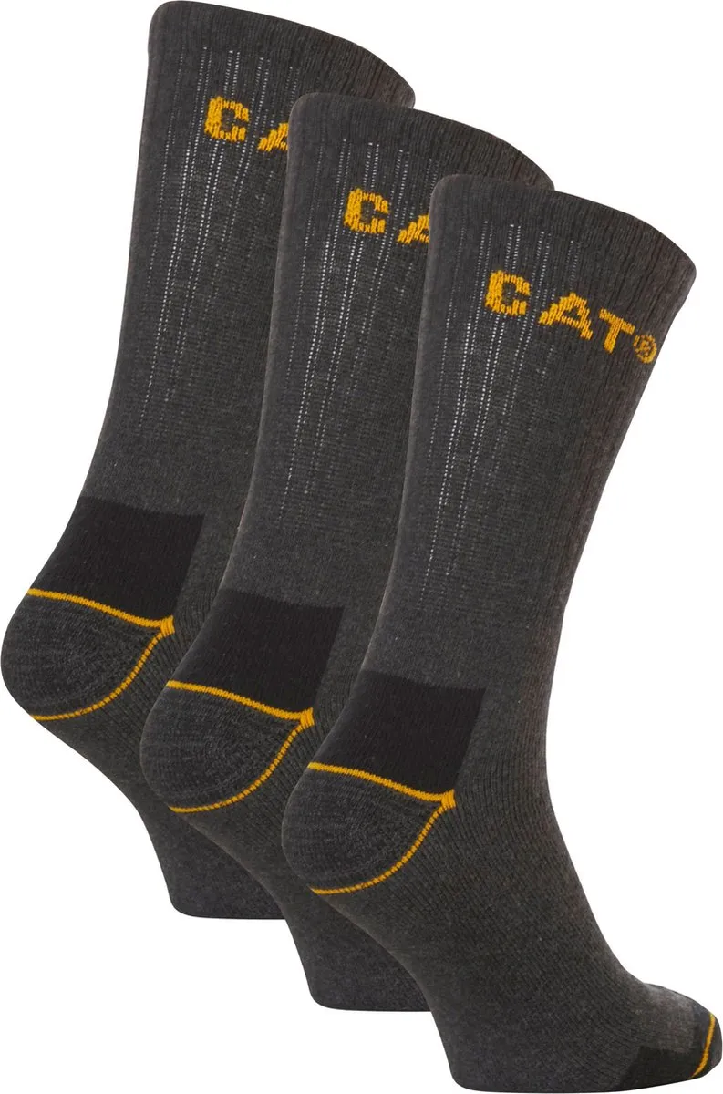 Caterpillar Grijs Werksokken Heren - 3 Paar - Maat 35-40