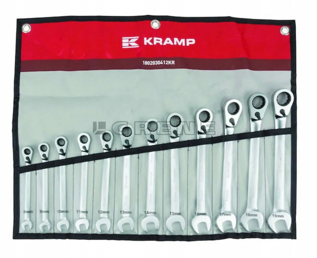 Kramp Ratelsleutelset 12-delig 8-19mm