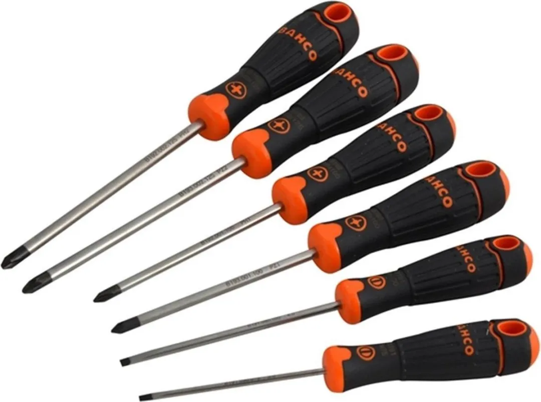 Bahco B219.026 Schroevendraaierset - 6 Stuks - PZ1/PZ2/SL2.5/PH1