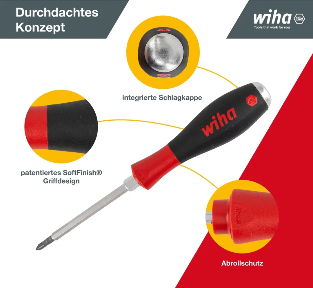 Wiha SoftFinish SL Schroevendraaierset 6-delig PH - 530HK6