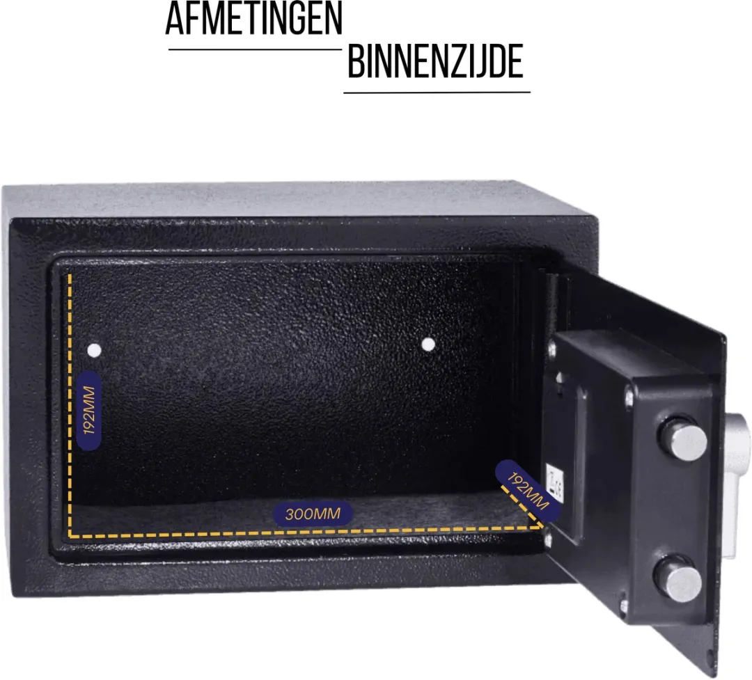 Yale Value Safe Small DB2 Elektronische Kluis - Alarm - 8.6L - Zwart