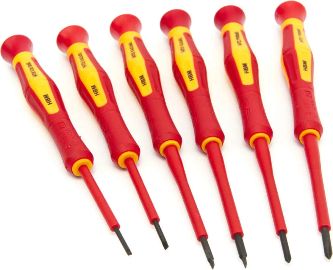 HBM Machines 10754 VDE Precisie Schroevendraaierset - 6 Delig - Rood