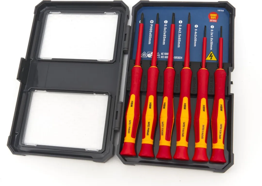HBM Machines 10754 VDE Precisie Schroevendraaierset - 6 Delig - Rood