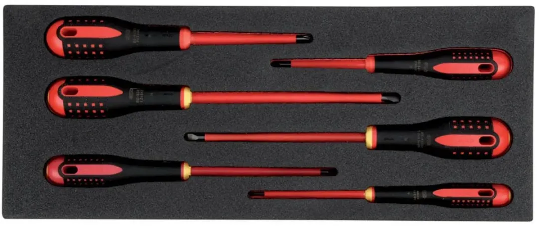 Bahco Insulated Schroevendraaierset 6-delig - Rood