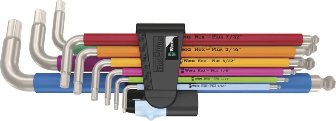 Wera 3950/9 Hex-Plus Inbus Haakse Schroevendraaierset - 3 maten
