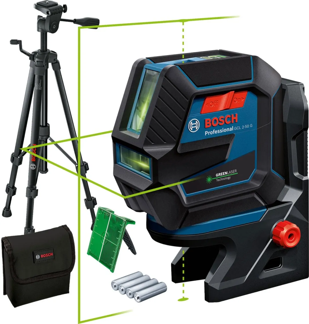 Bosch Professional GCL 2-50 G Combilaser - 4 Libellen - Zwart/Blauw/Groen