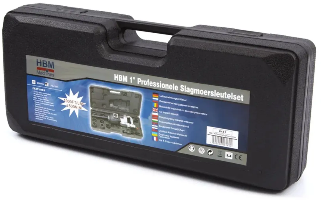 HBM Machines Pneumatische Slagmoersleutelset 1" - 30/32/36/41mm
