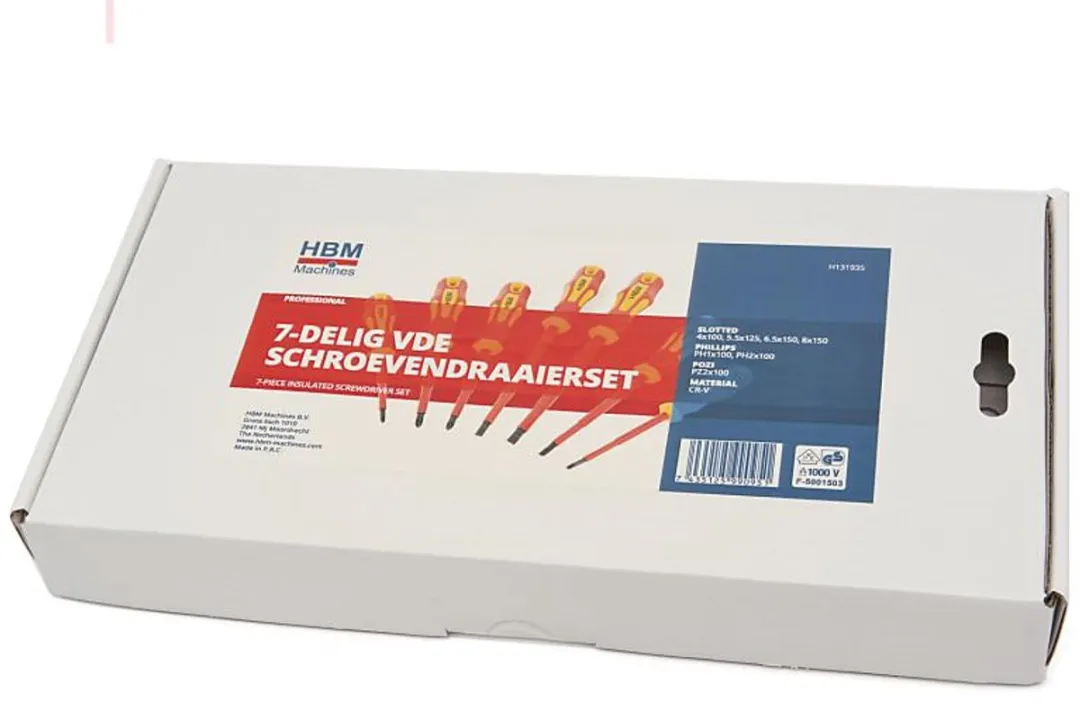 HBM VDE Geïsoleerde Schroevendraaierset 7-delig H131935 - Rood