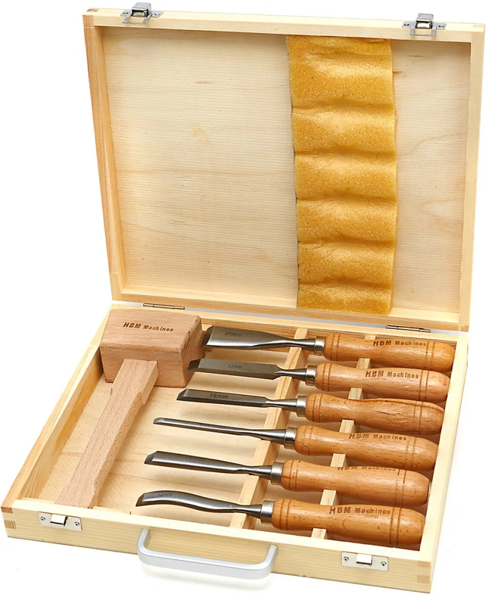HBM 10682 Gutsenset 7-delig - 215mm met houten hamer
