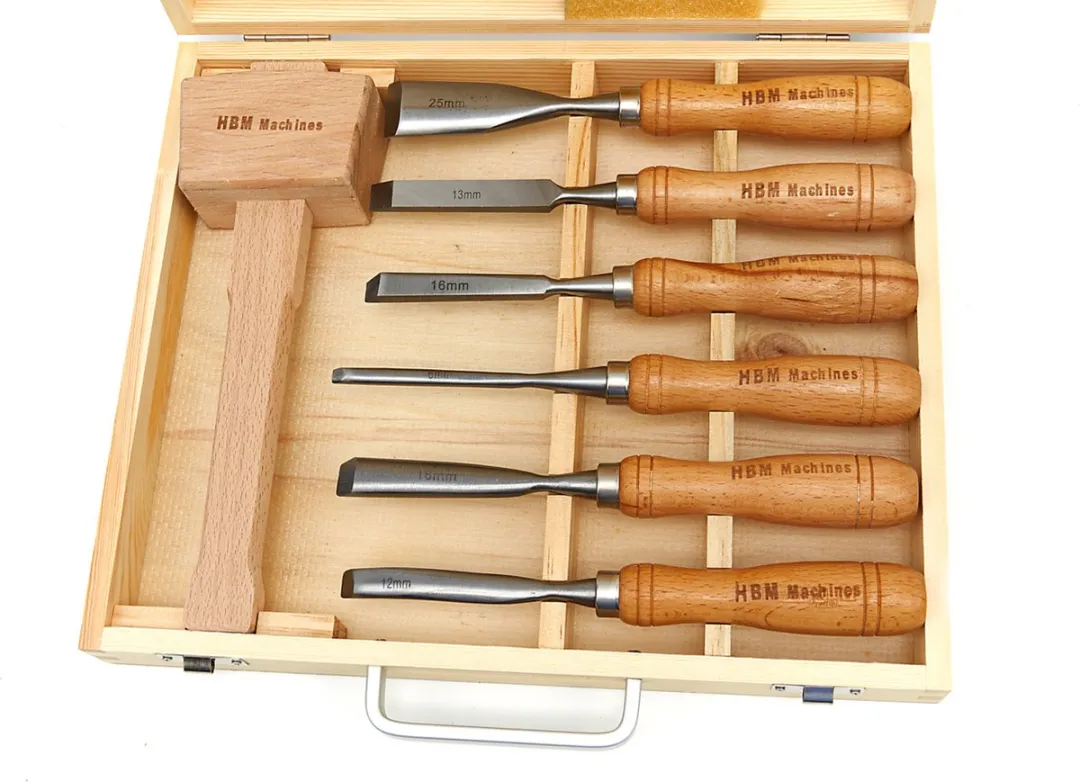 HBM 10682 Gutsenset 7-delig - 215mm met houten hamer