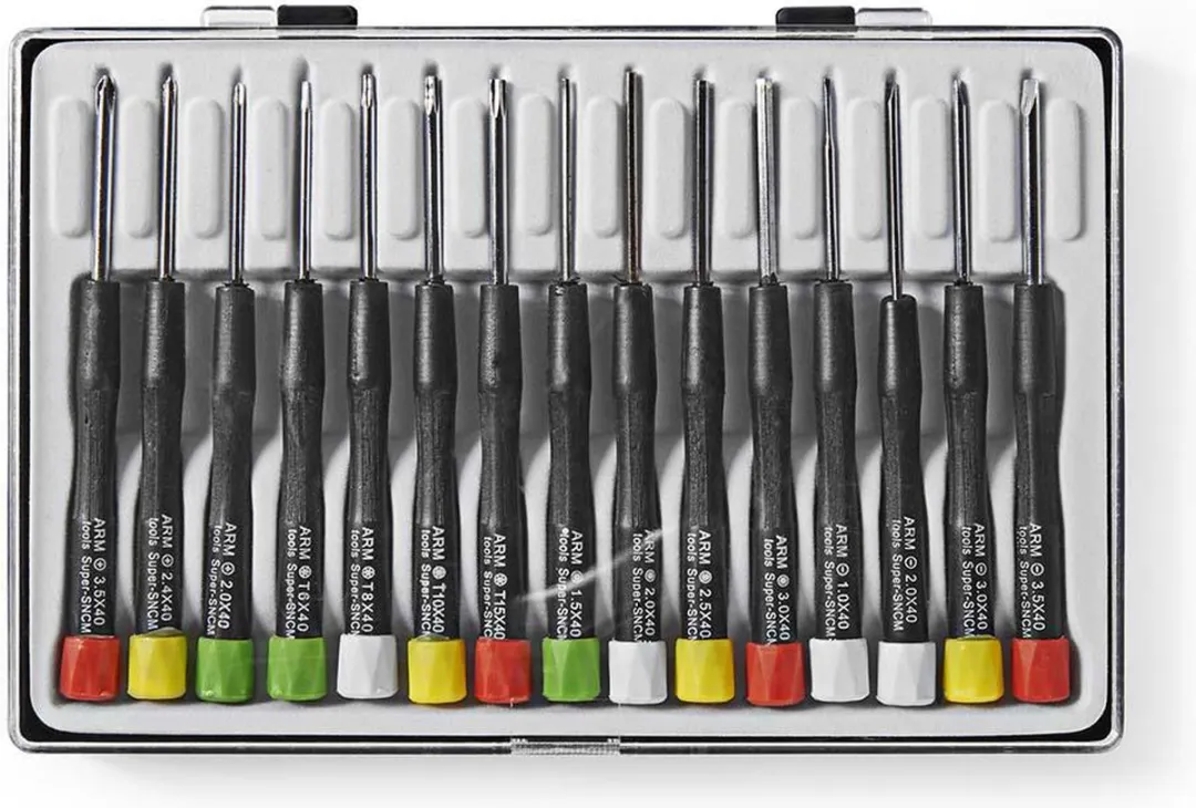 Nedis SDAS110VA Precisieschroevendraaierset - 15 Stuks - Multicolor