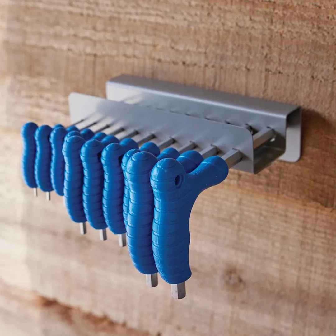 Silverline Inbus Sleutelset T-greep 2-10mm - 10 Delig - Blauw