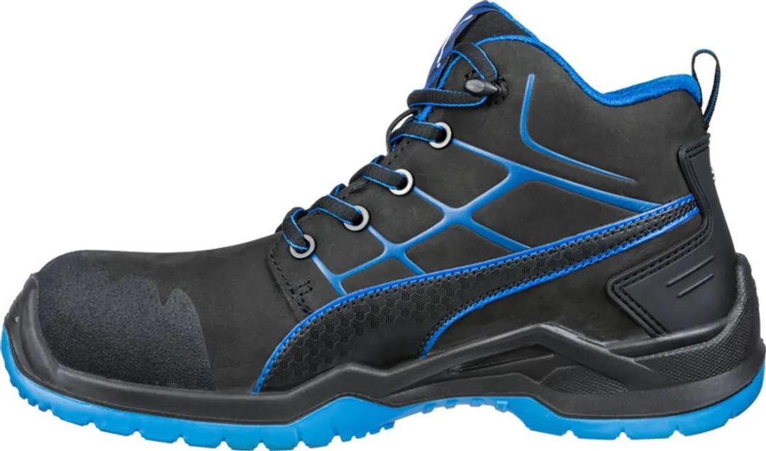 PUMA Safety Krypton Mid S3 ESD 634200 - Zwart/Blauw