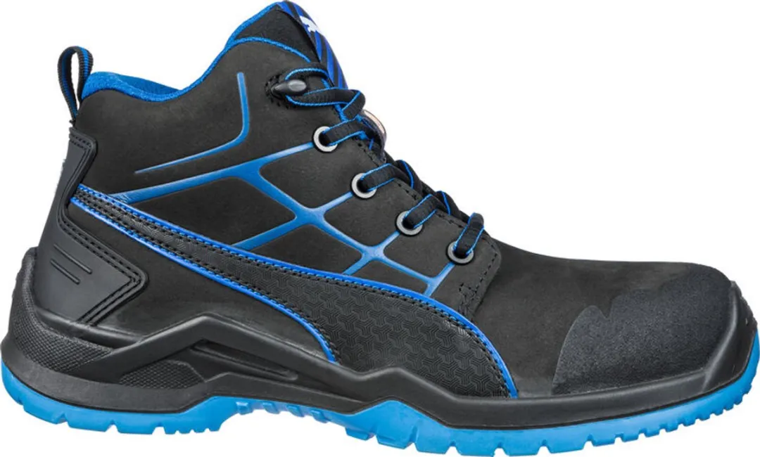 PUMA Safety Krypton Mid S3 ESD 634200 - Zwart/Blauw