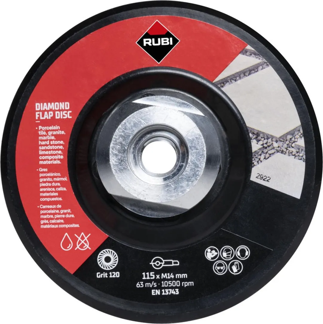 Rubi Flap Disc Diamant Lamellenschijf 115mm Korrel 100/120