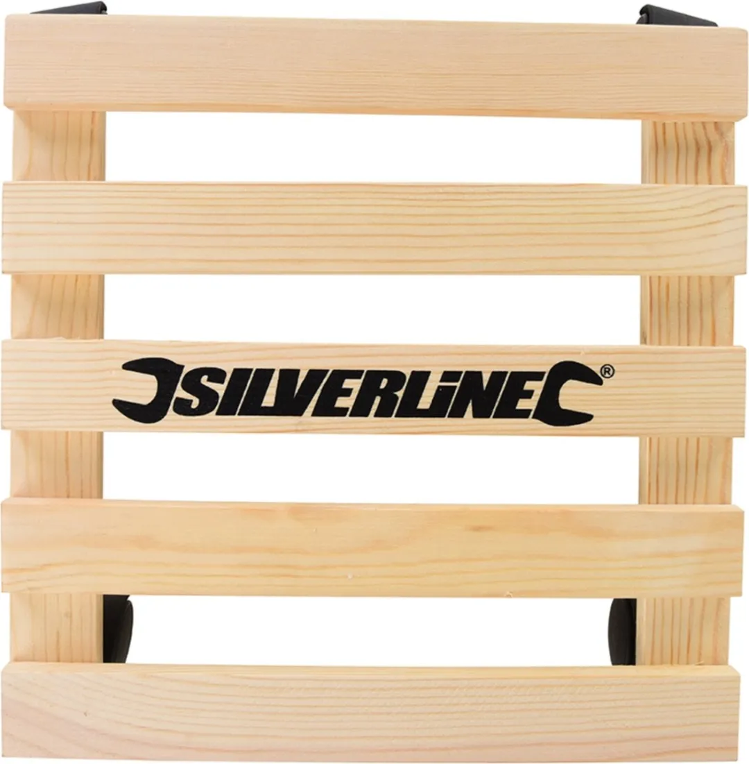 Silverline Vierkante Plantentrolley Beukenhout 30x30cm - 60 kg