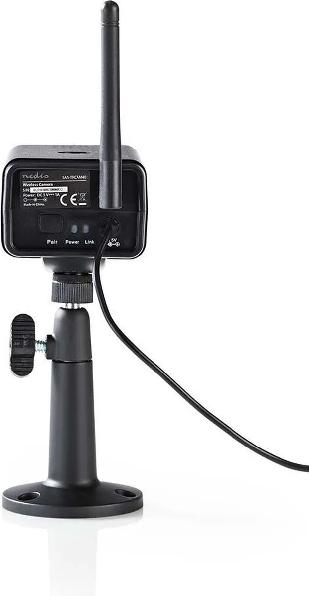 Nedis CSWL1C20CBK Draadloze Camera - VGA - 73° - Nachtzicht 5m - IP54 - Zwart