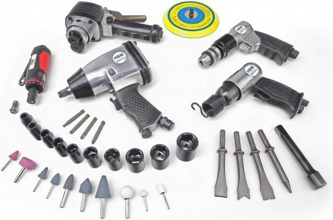 HBM Pneumatische Gereedschapset 42-delig - 10 Stuks