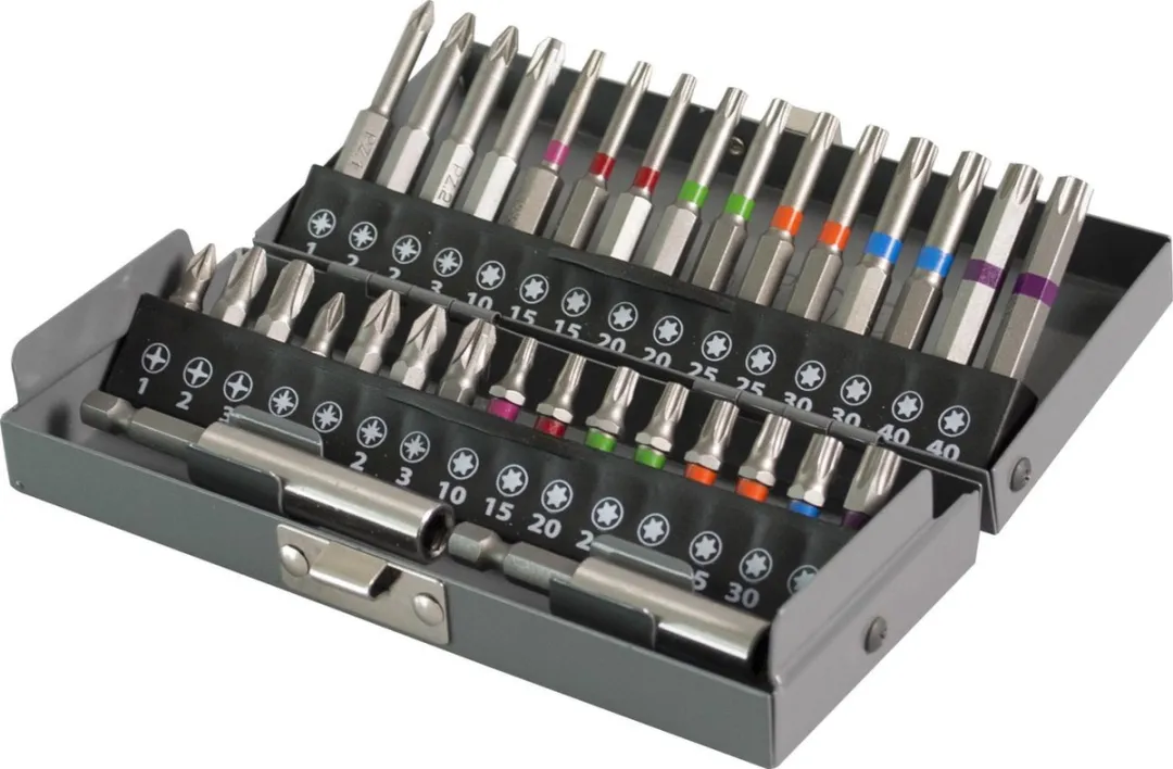 Dynaplus - Professionele bitset - Kleurbandjes - Metalen box - 32-delig