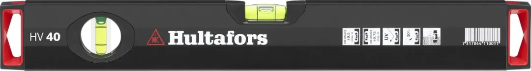 Hultafors Waterpas HV 40 Aluminium - 3 Libellen - Zwart - afbeelding 2 van 6