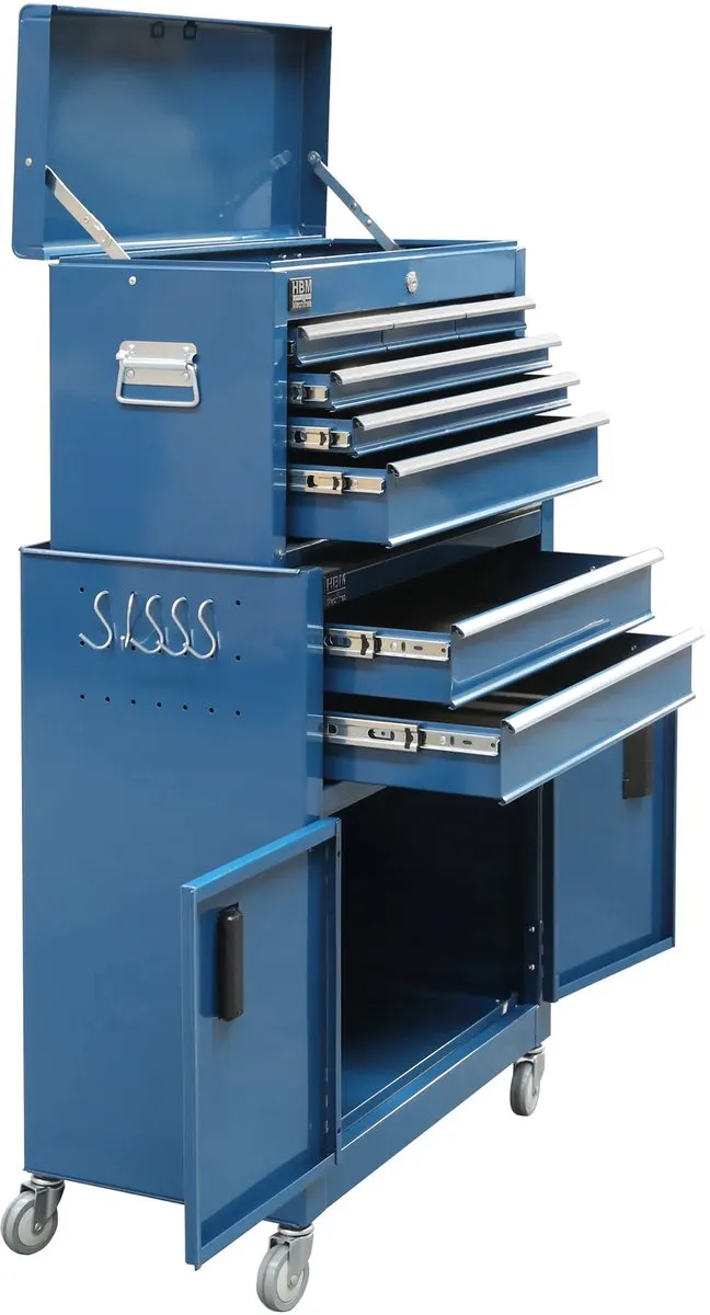 HBM H133343 Gereedschapswagen - 16 Lades - Blauw