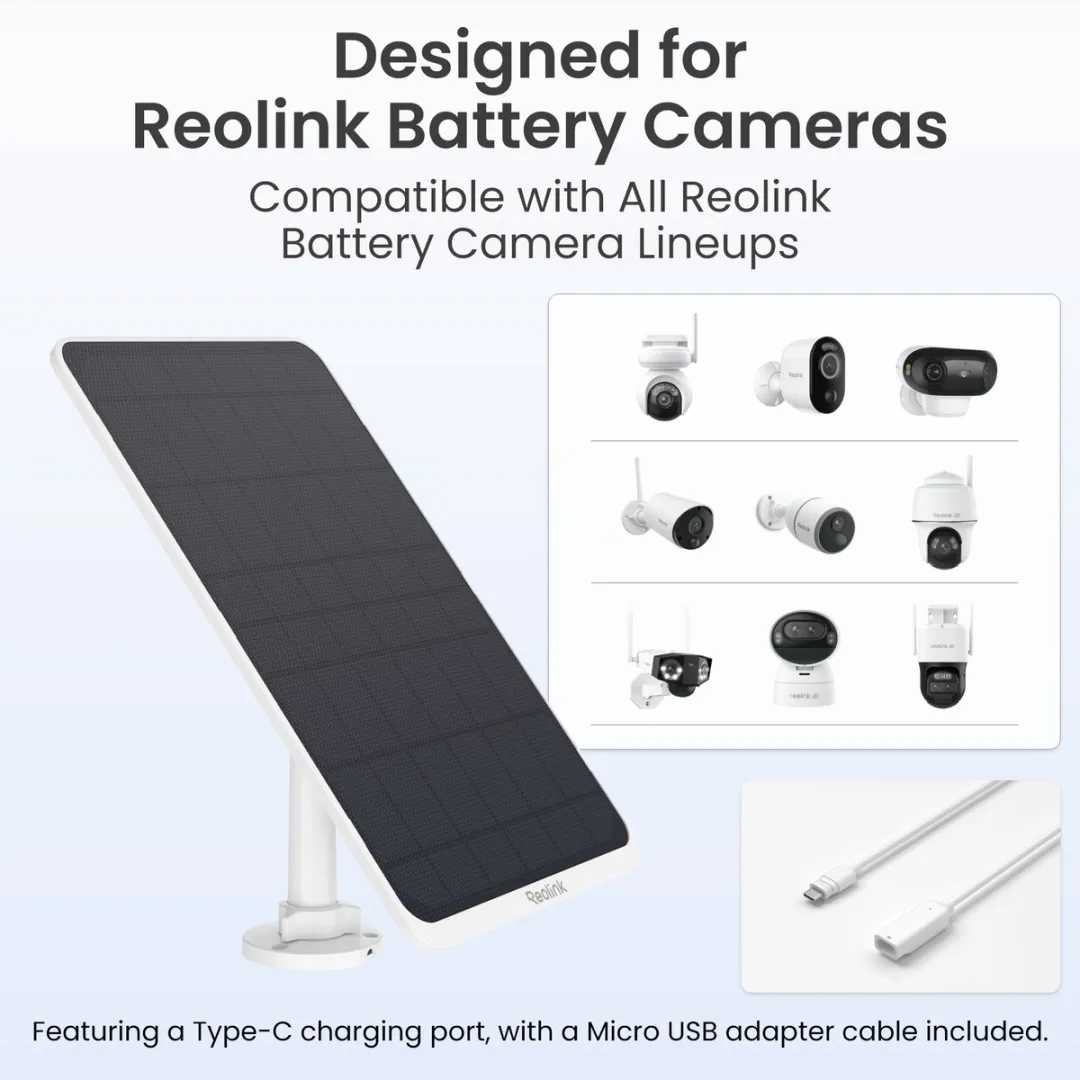 Reolink 12W Zonnepaneel - Zwart