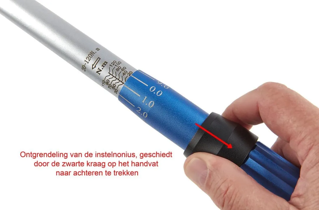 HBM Momentsleutel 3/8" 20-120Nm - Zwart