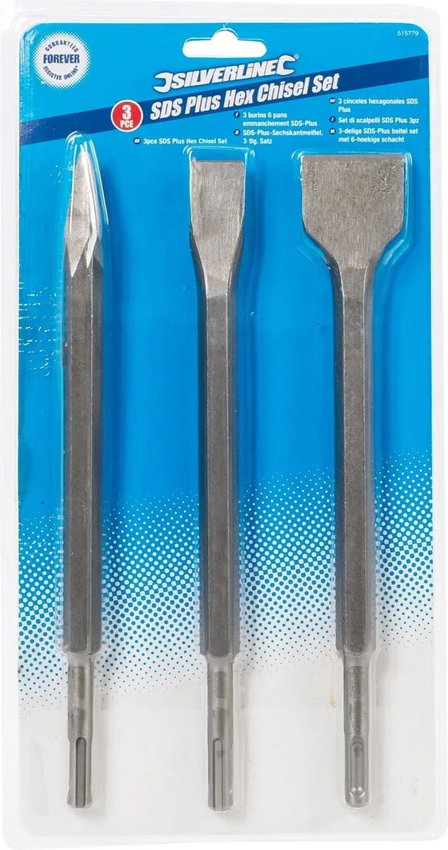 Silverline SDS Plus Beitelset 250mm - 3-delig - afbeelding 6 van 6
