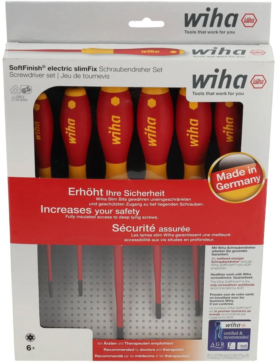 Wiha SoftFinish TORX Tamper Resistant Schroevendraaierset 6-delig - T9/T10/T15/T20/T25 - afbeelding 6 van 6