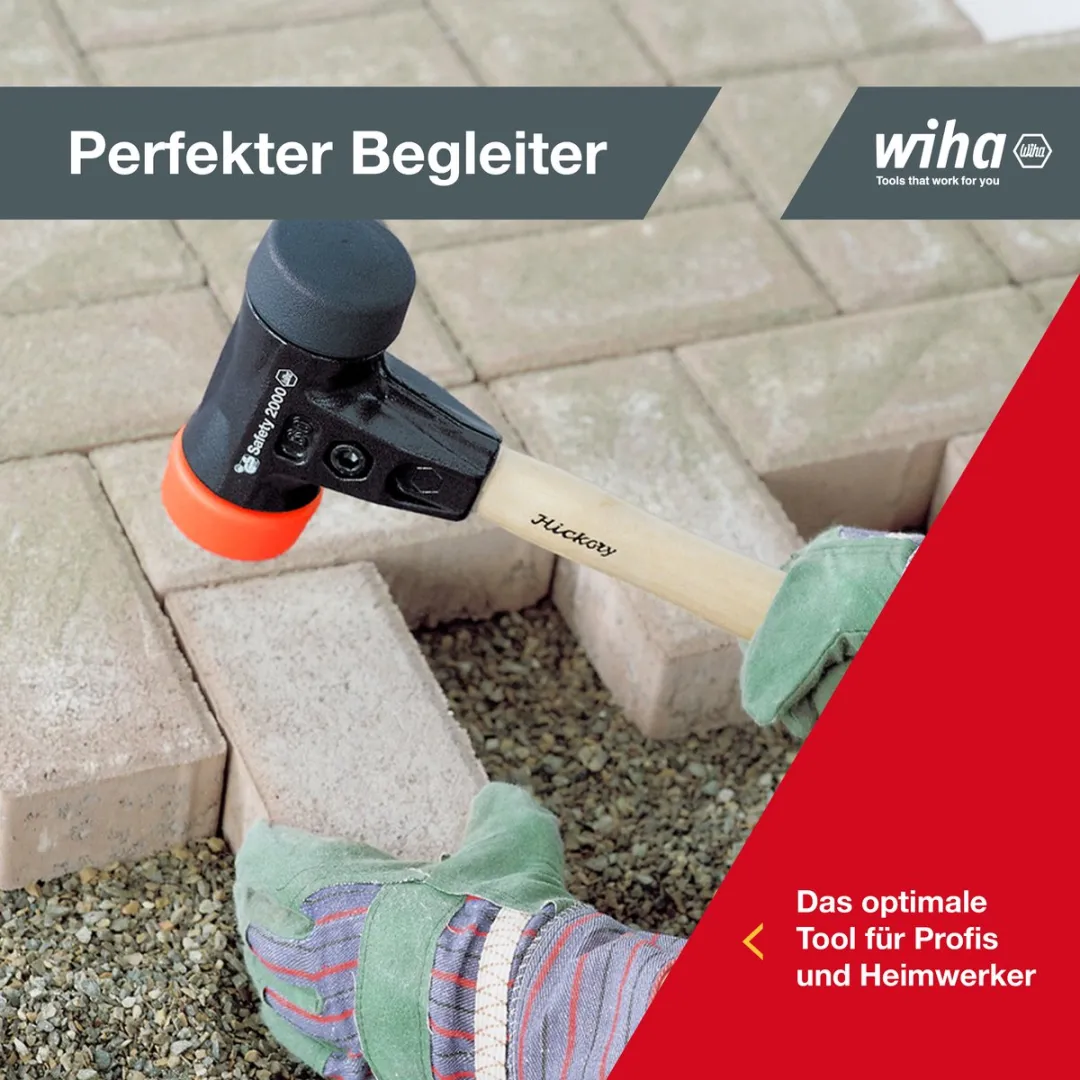 Wiha 832-38 Safety Kunststof Hamer 30x290mm - Zwart/Oranje