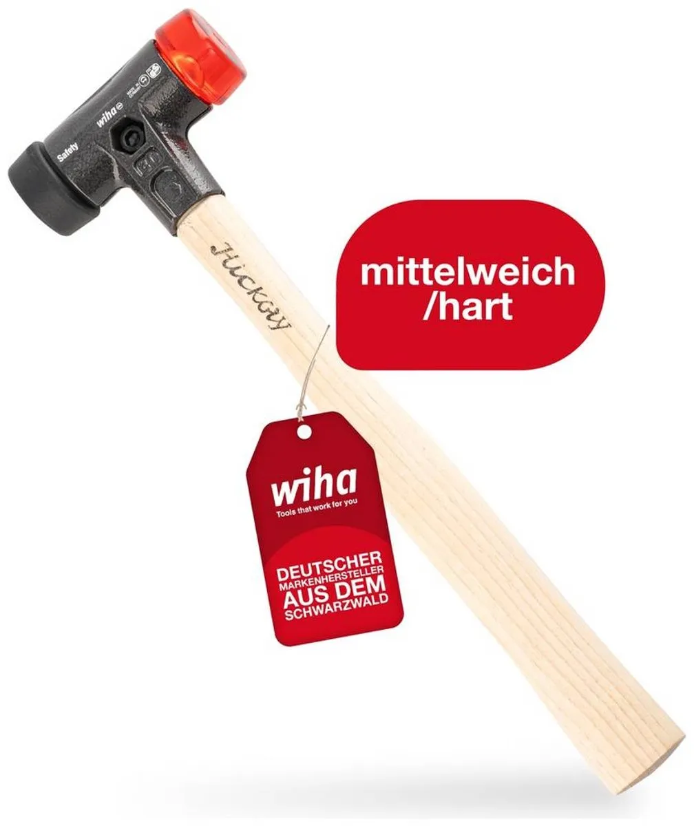 Wiha 832-38 Safety Kunststof Hamer 30x290mm - Zwart/Oranje