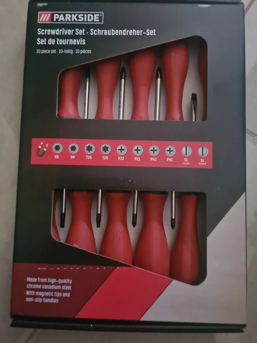 Parkside Schroevendraaierset 10-delig - PZ/PH/T - Rood