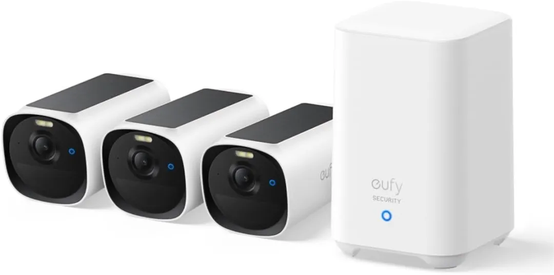 Eufy eufyCam E40 E8144324 3-Cam Kit - Buiten IP-camera - 2688x1520 - Zwart/Wit