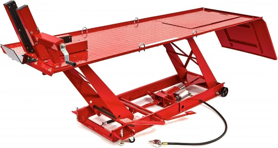 HBM 450kg Motorheftafel Hydraulisch Pneumatisch - Rood