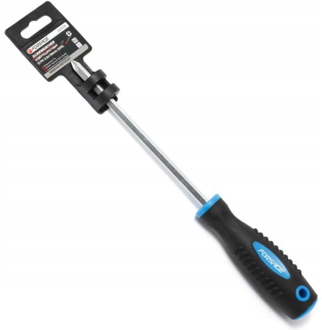 Forsage F-7111502MS Kruiskopschroevendraaier PH2x150mm - CR-V Staal - Zwart/Blauw