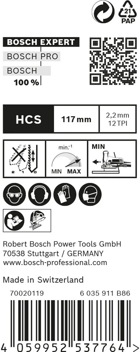 Bosch Professional T308B Expert Wood Decoupeerzaagblad 25x - 2-zijdig schoon - afbeelding 3 van 5