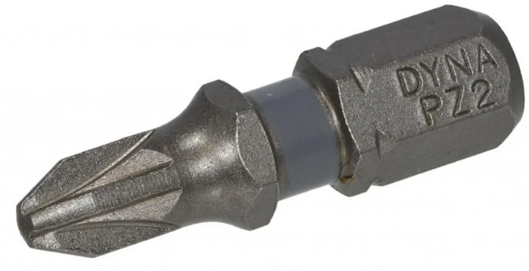 Dynaplus - Schroefbit - Pozidrive2 - 25mm - Grijs (10 stuks)