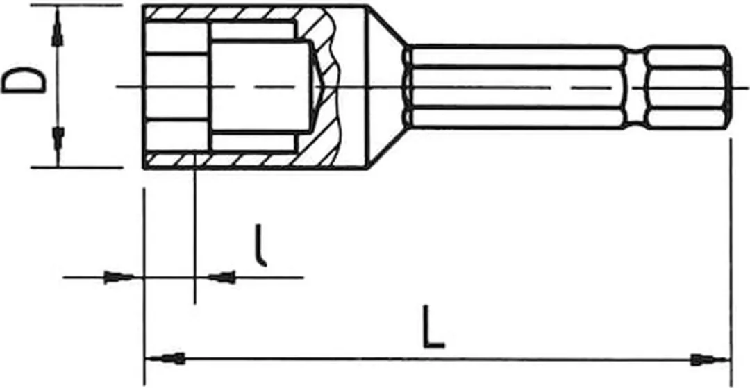 Würth Zeskantdopsleutel E 6.3 1/4